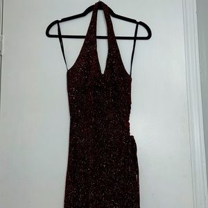 Brown Glitter Gown